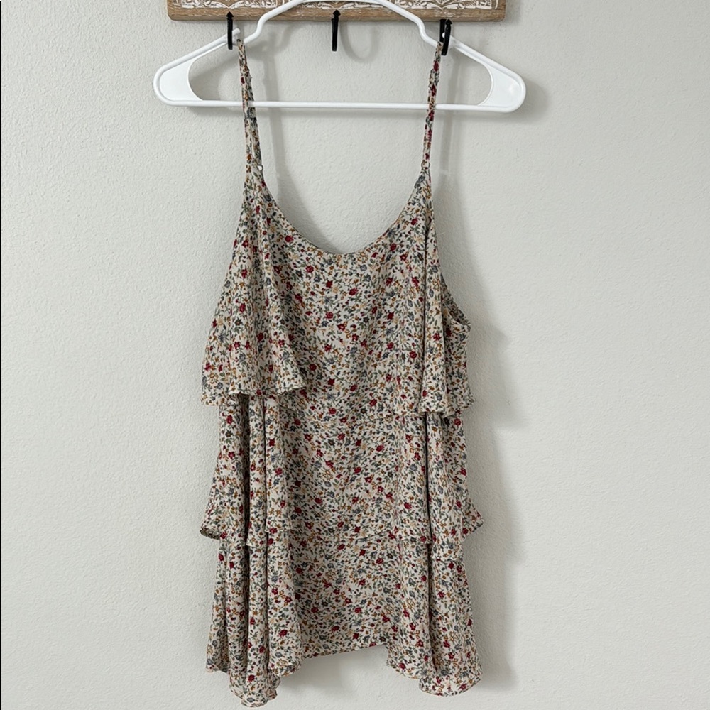 Floral Spaghetti Strap Tank Top